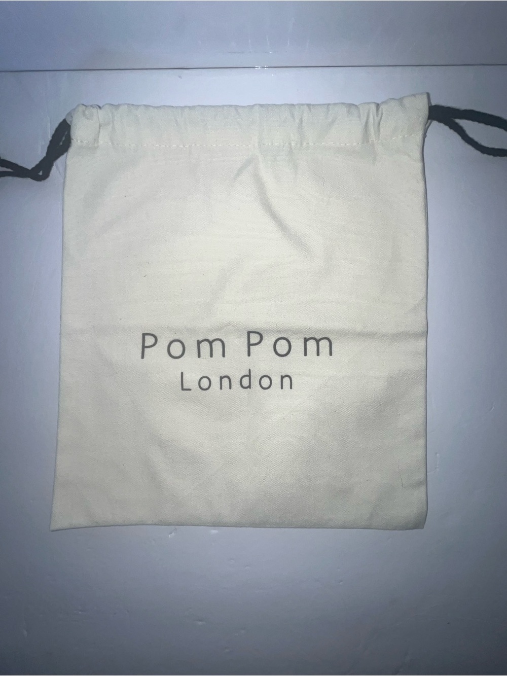 Pom Pom London Dust Bag Ivory Canvas